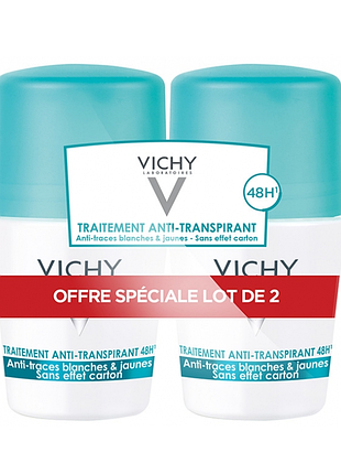 Набор дезодорантов-антиперспирантов vichy 48г регулирующая защита, 2 х 50 мл