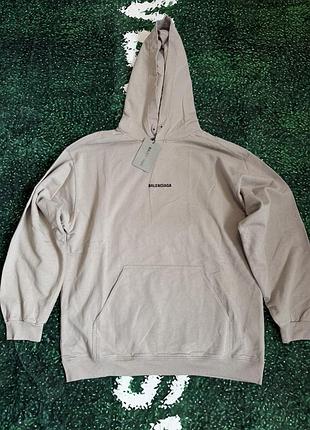 Худи balenciaga logo print distressed size xs-s