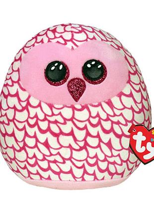 Ty squish-a-boos рожева сова "pinky" 20 см