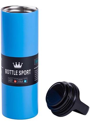 Термос металевий 500 мл bottle sport з вакуумною ізоляцією синій nai