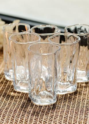 Набор стаканов для напитков crinkle glass 6 штук по 270 мл nai