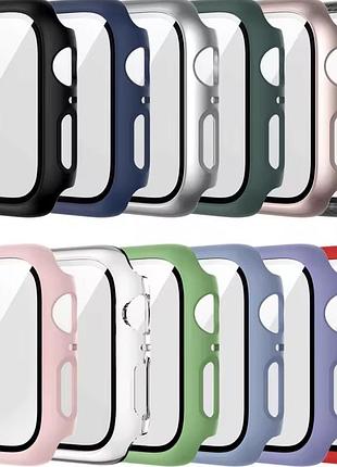 Glass+case for apple watch series 7 44mm