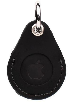 Кожаный чехол держатель для apple airtag черный grande pelle 463110