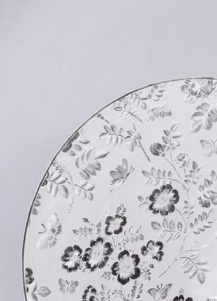 Коврик для сервировки стола flowers 38 см серебро nai