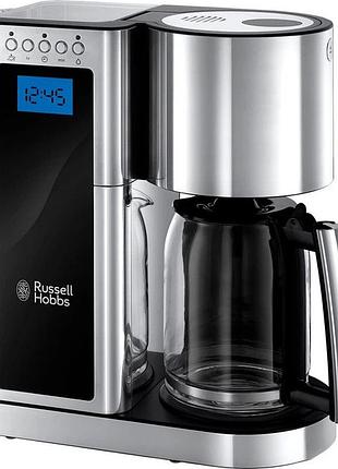 Б/в крапельна кавоварка russell hobbs 23370-56 elegance програмований таймер скляний глечик 125 л підігрів faster nai