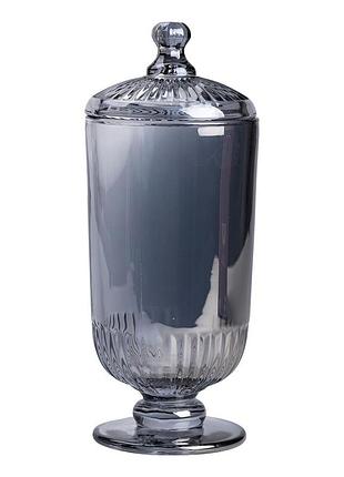 Конфетница с крышкой стеклянная ø 10 см hp-yh-18 nai
