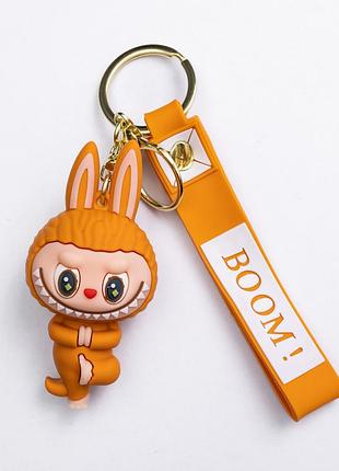 Детский брелок beige yoga 4×8 см для ключей на сумку и рюкзак коричневый nai