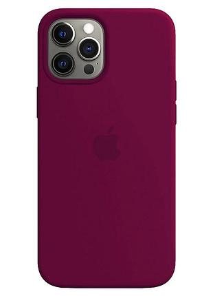 Чехол silicone case magsafe + animation full size iphone 12 pro max / plum / силиконовый чехол для айфон / анимация