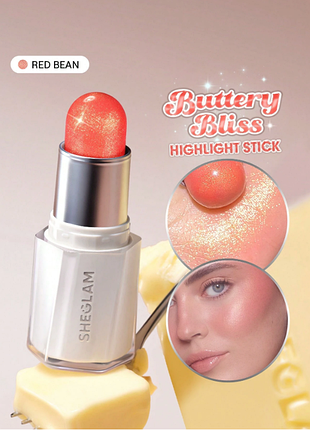 Хайлайтер sheglam buttery bling highlight stick — red bean (6056)