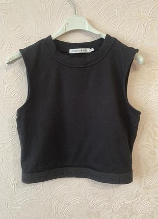Чорний топ calvin klein jeans