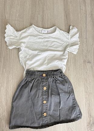 Комплект юбка і футболка zara, розмір 104