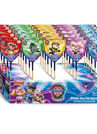 Карамель на палочке "make joy патруль",0.750кг (30*25гр) щенячий патрульpaw patrol