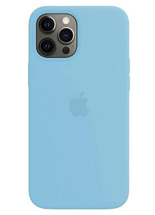 Чехол silicone case magsafe + animation full size iphone 12 pro max / cloud blue / силиконовый чехол для айфон / анимация