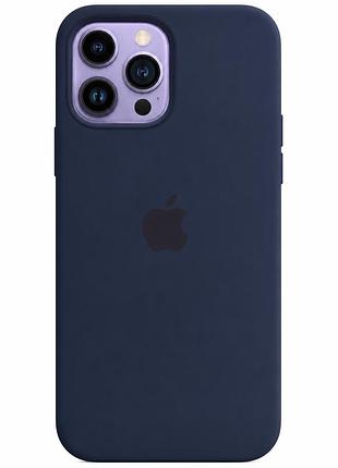 Чохол silicone case magsafe + animation full size iphone 12 pro max / deep navy / силіконовий чохол для айфон/анімація