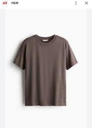 Базова коричнева футболка на основі шовку h&m розмір м бавовна шовк шовкова бавовняна