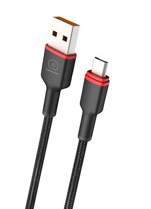 Кабель wuw-x203 usb type-c 2,4a 1m black 6972573336203