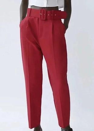 Брюки малинові zara розмір  xs