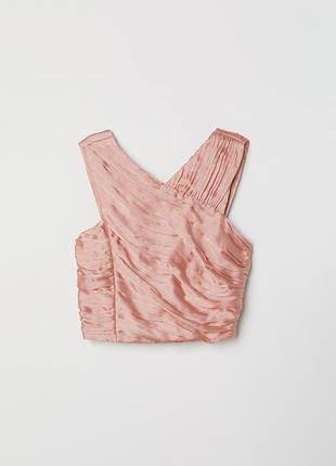 🍑 підлітковий топ із гофрованого шифону h&m, розмір xxs/xs (на дівчинку 10–12 років) ✨