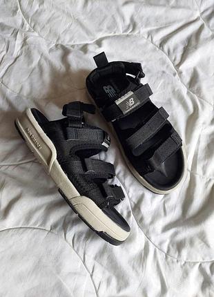 👟 сандалии new balance sandals black grey / наложка bs👟