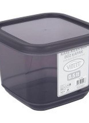 Контейнер для сипучих violet house 0310 transparent black 0.5л