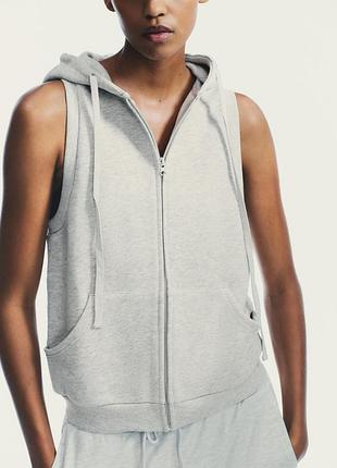 Жилет худі zara на блискавці, сірий