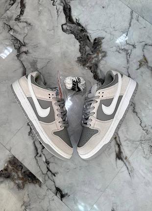 👟 кроссовки nike sb dunk summit white sweet wolf grey / наляжка bs👟