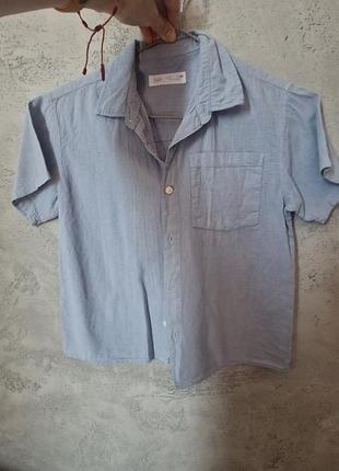 Детская рубашка с коротким рукавом для мальчика zara
