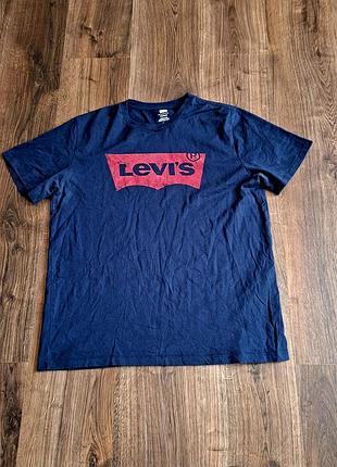 Чоловіча унікальна футболка levis з великим лого оригінал