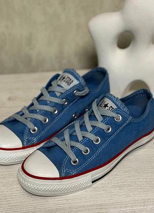 Кеди converse all star низькі 36 розміру сині текстильні sneakers