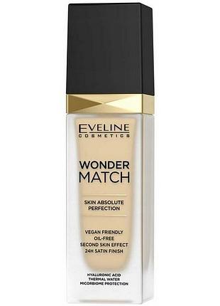 Тональная основа адаптирующая eveline wonder match light porcelain №05 30 мл 7738