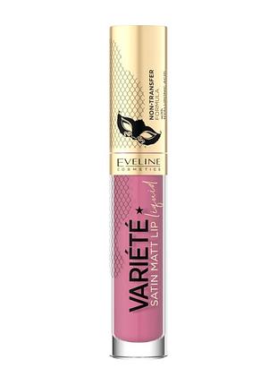 Помада для губ жидкая матовая с гиалуроновой кислотой eveline variete perfect matte lip ink n 14 7330