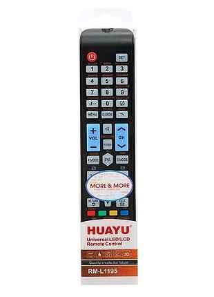 Пульт дистанционного управления huayu rm-l1195+12 черный для телевизора радиус действия 8 м материал пластик