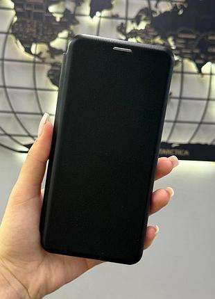 Качественный чехол-книжка для xiaomi redmi 13c/poco c65, защитный чехол-книжка для телефона редми 13c/поко с65 (черный)