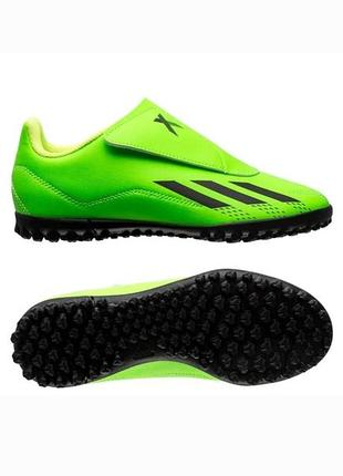 Детские сороконожки adidas x speedportal 4 velcro 20см салатовые