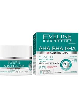 Крем для лица eveline cosmetics aha bha pha 3xacid therapy увлажняющий 50 мл.