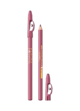 Олівець контурний для губ eveline мах intense colour pink №12
