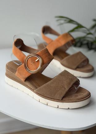 Замшеві жіночі босоніжки tamaris 38 розмір