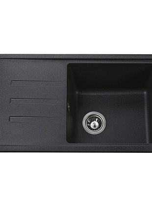 Гранитная мойка globus lux lugano графит 780x435мм-а0001