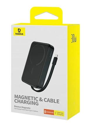 Повербанк baseus magnetic mini wireless type-c edition 10 000 mah 30w black p1002210b113-00