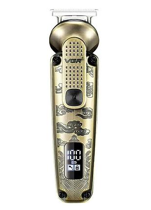 Машинка для стриження vgr v-095 gold 3 в 1 16 насадок led-дисплей