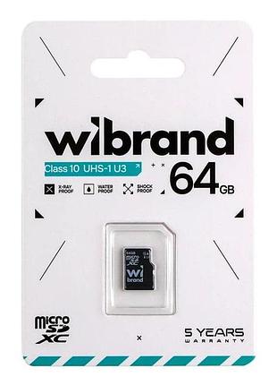 Micro sd 64gb wibrand class 10 без ад. (uhs-1)
