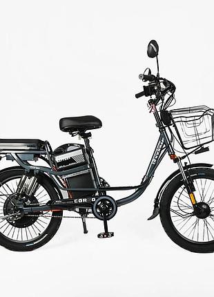 Электровелосипед corso «shadow pro» 22" дюймов черный, рама стальная, двигатель 800w, аккумулятор 48v20ah