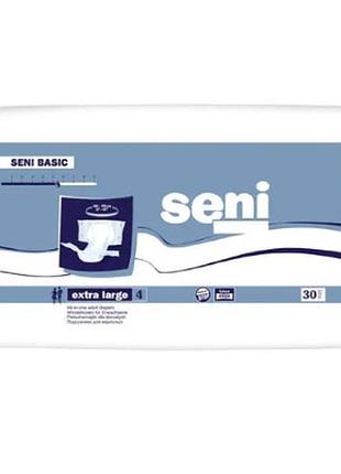 Подгузники для взрослых seni basic extra large. (30 шт.)