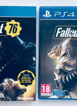 Fallout 76 wastelanders + картонный футляр, б/у, русские субтитры - диск для playstation 4