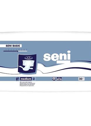 Подгузники для взрослых seni basic medium. (30 шт.)