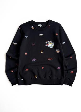 Оригинальный черный женский свитшот kenzo (m)