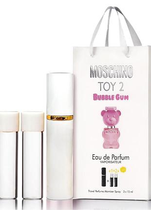 Духи женские moschino toy 2 bubble gum 3х15 мл мини парфюм москино той 2 бабл гам