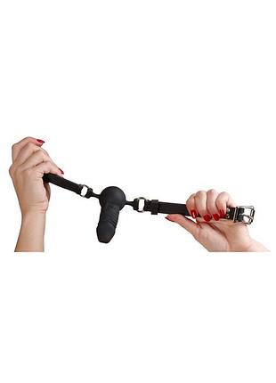 Кляп-фалоїмітатор — bad kitty silicone dildo gag 3