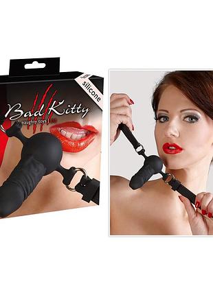 Кляп-фалоїмітатор — bad kitty silicone dildo gag 4