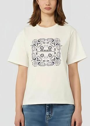 Жіноча футболка max mara з вишивкою
